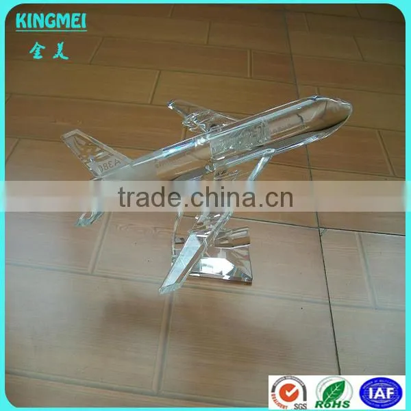 2015 Hot Sale Crystal Glass Airplane Model Award for Souvenir photo-2