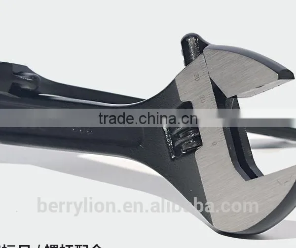 Berrylion 15"/375mm Adjustable Wrench Black Polished Adjustable Wrench photo-5