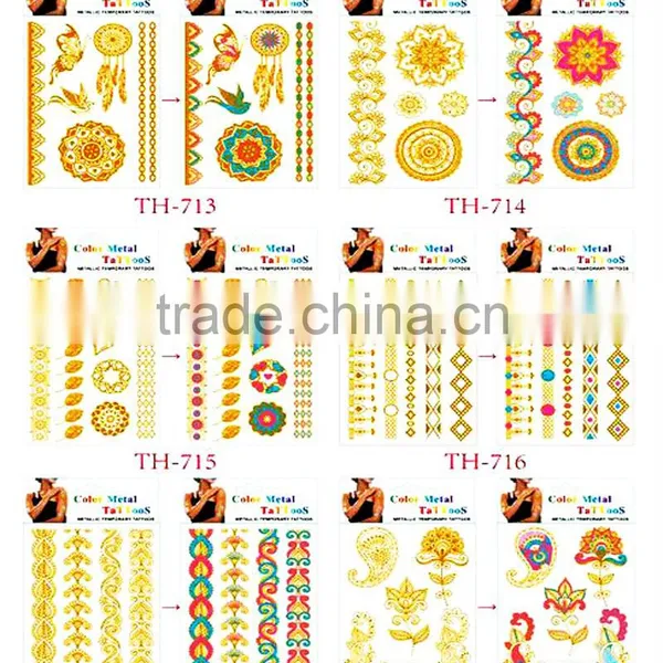 High Quality Eco-friendly Men Gliter Tattoo DesignPower Supply Tattoo T006-003 photo-2