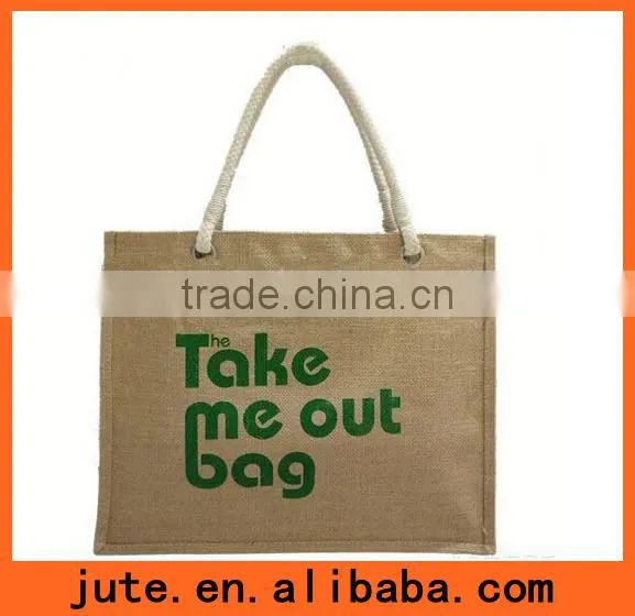 Christmas Fashion Tote Bag Made by Jute Fabric Recycling photo-5