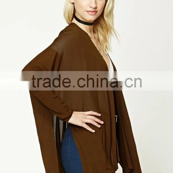 Girls Stylish Women Fashion Latest Design Korean Style Contemporary Side-Slit Cardigan for Women Wholesale CUSTOM photo-3