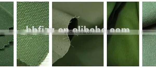 High Quality Factory Quality 100% Cotton Olive-green Fabric photo-2