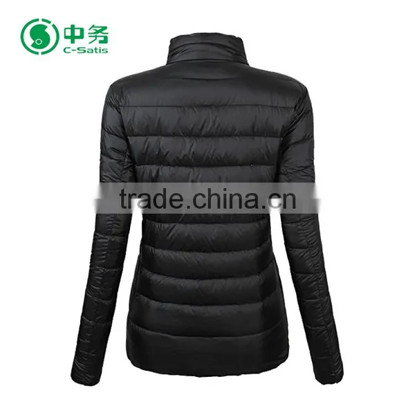 European Style Winter Shiny Ultra Light Thin Foldable Women Goose Down Jacket photo-6