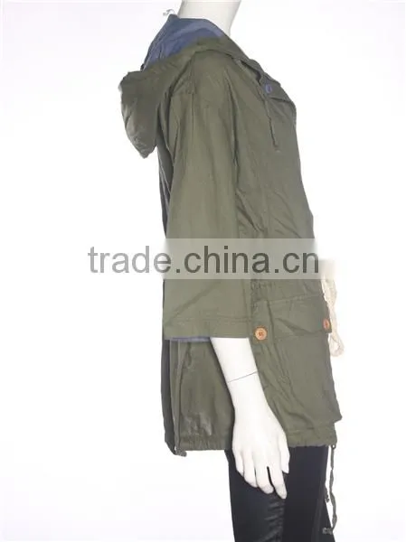 2014-2015 Women-long-coat-turkey Green Women Short Sleeve Jacket photo-3