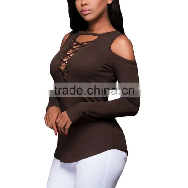 Wholesale Sexy Women Long Sleeve Bodysuit Blouse Top For Wholesale 2017 photo-2