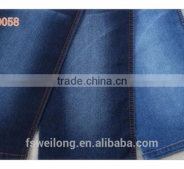 M0058 8 oz Cotton Polyster Spandex Dark Blue & Grey Denim Fabric for Women Jeans