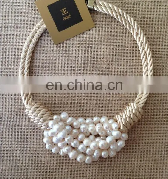 twist knotted rope woman necklace
