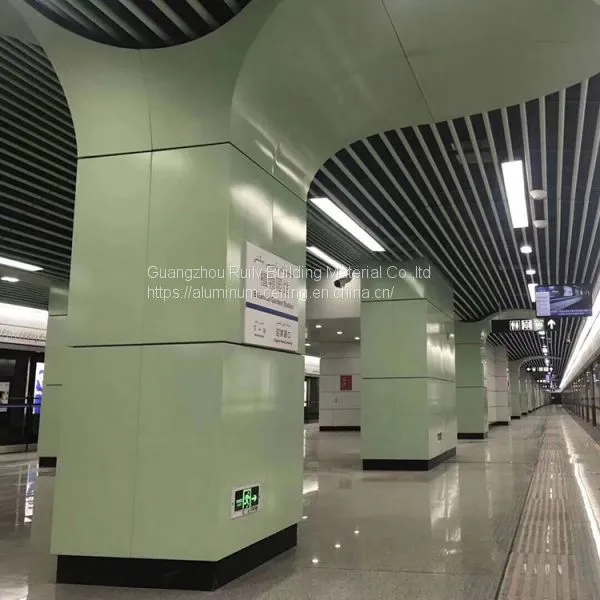 Aluminum Tube Ceiling for Metro Station/Aluminum Baffle Ceiling/Building Materials Aluminum Square Tubular Ceiling