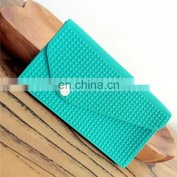 Wholesale 20*10cm Women Phone Bag Silicone Purse Pouch Girls Fashion Silicone Card Holder Wallet photo-3