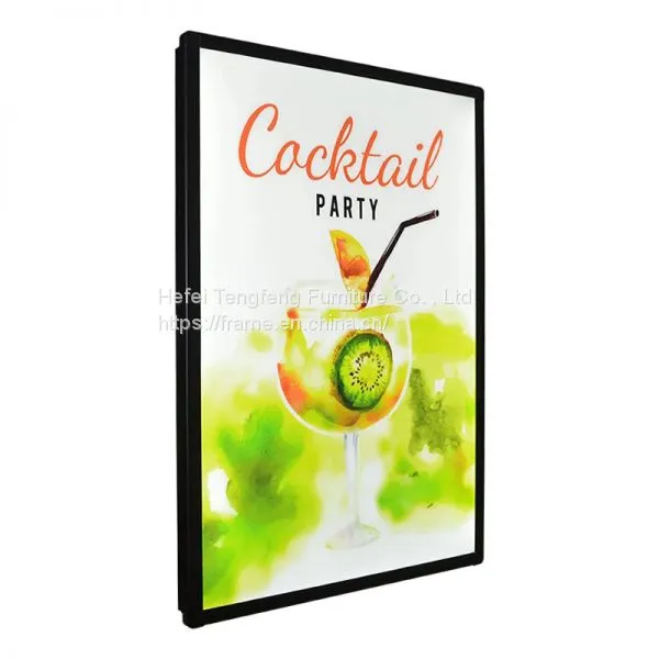 New LED Ultra Thin Round Corner Magnetic Absorption Light Box Aluminum Alloy Advertising Frame Catering Light Box Billboard Display Frame