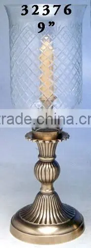 Antique Metal Candle Hurricane Lamp For Home Decor photo-5