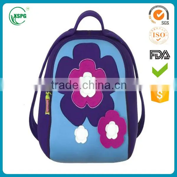 Colorful Neoprene Lunch Bag With Flower Printing Bag