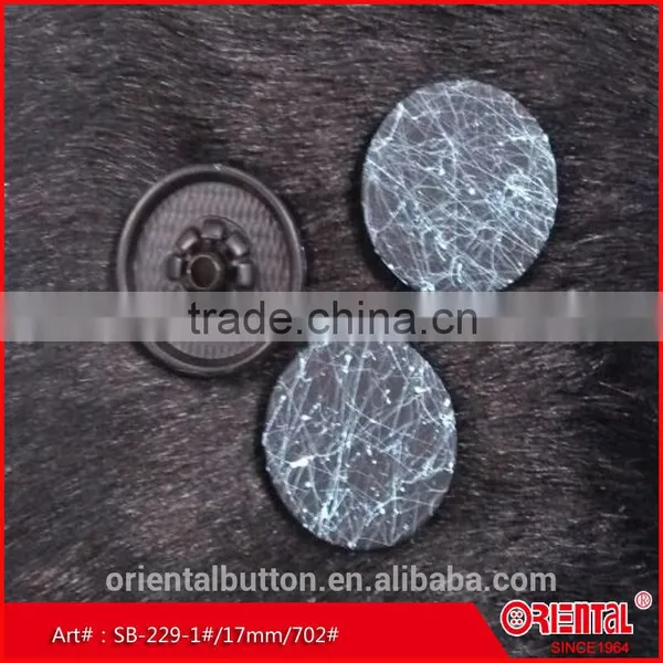 Colorful Brushed Black Flat Face Spring Snap Button photo-2