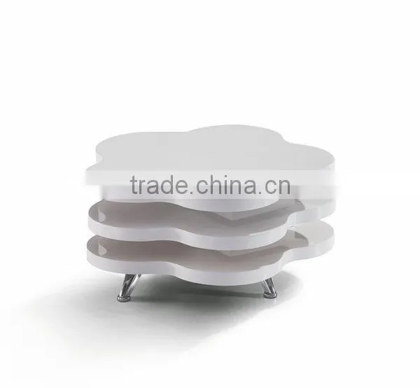 Flower Shape Multi Functional White Coffee Table For Comfort Quality Choice photo-6