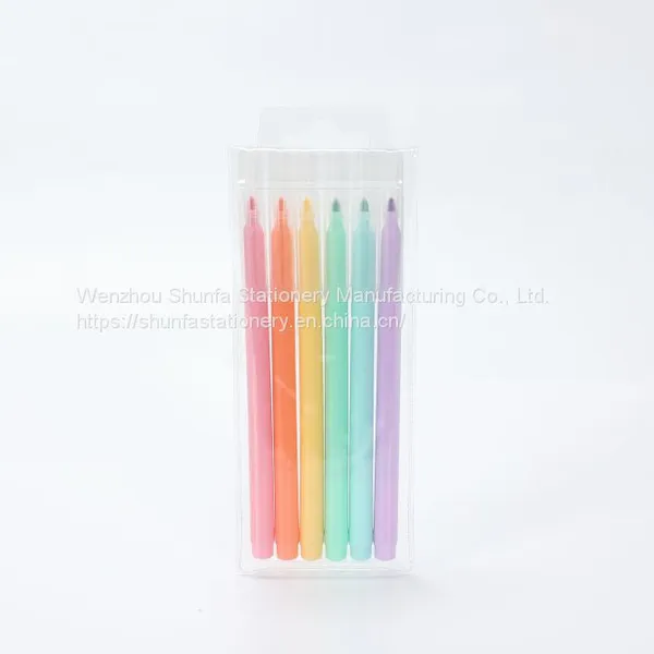Factory Price Good Quality 12 Colors Non-Toxic Ink Felt Pen Student Kid Art Washable Fiber Tip Watercolor Pen photo-3