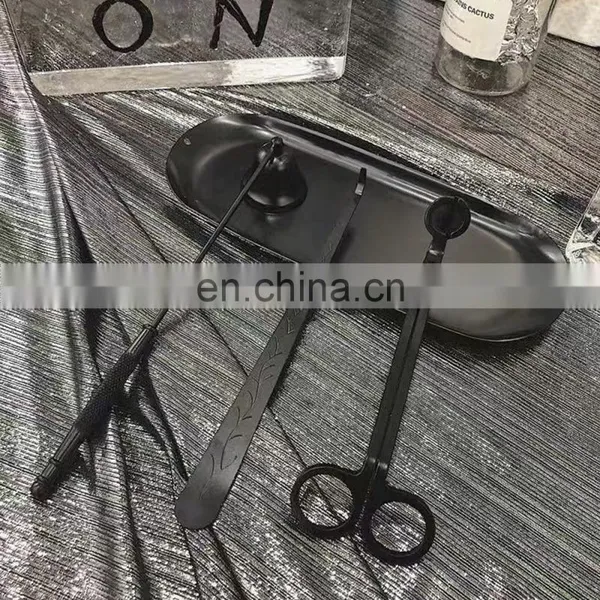 Hot Sale Wholesale Metal Brass Stainless Steel Gold Black Rose Gold Set Accessories Wick Trimmer Candle Snuffer photo-2