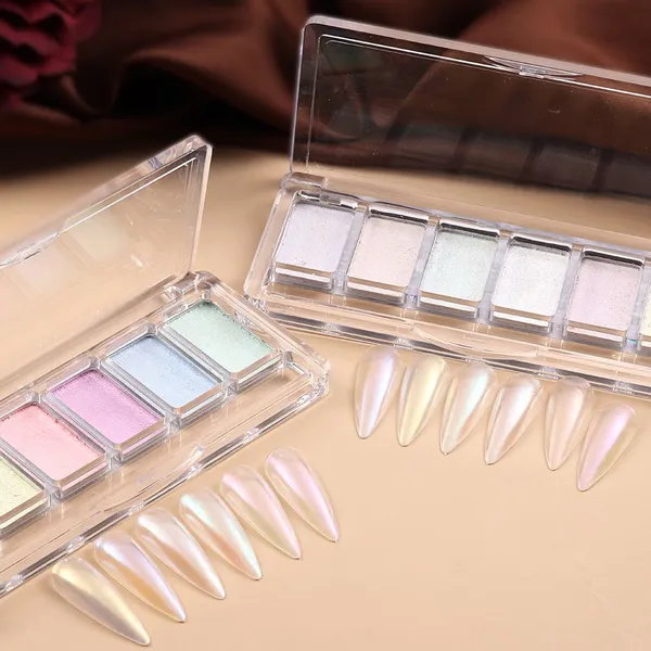9-color Solid Magic Mirror Powder, Pearl Light Lazy Person Gradient Powder, Matte Fine Shiny Shell Powder photo-2