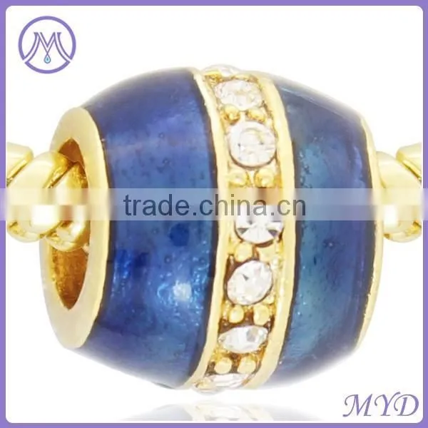Customized Hand Enamel Crystal Paved Easter Egg Bead photo-6