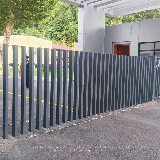 UPARK Customized Length Height Barrier Gate Aluminum Pool Fence Remote Control Parking Lifting Fencing Gates