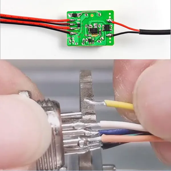 HY-H06 LED Lamp Wiring Spot Welding Machine CD Terminal Automatic Soldering Machine photo-4