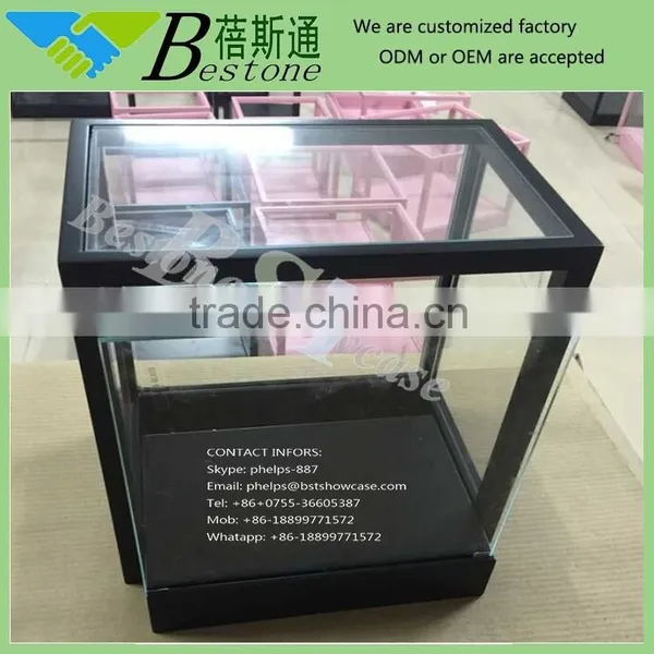Matt Paint MDF Showcase Small Sliding Door Storage Cabinet on Table Top photo-2