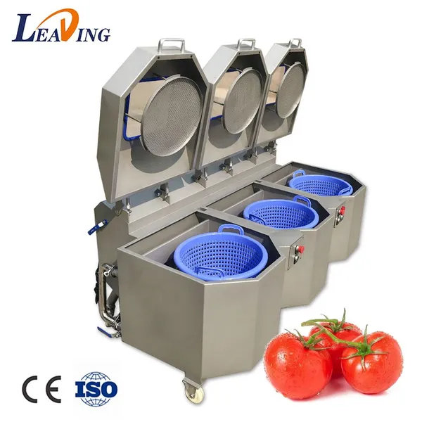 Automatic Stainless Steel Vegetables and Fruit Washing Machine Commercial Ultrasonic Bubble Washer for Restaurant and Hotel photo-3