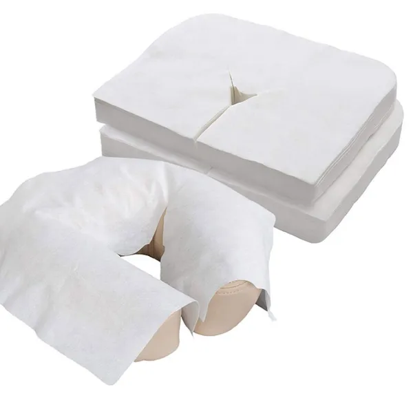 Flat Non-woven Neck Pillow Case Cover Disposable Massage Salon Nonwoven U Shape Face Rest Cradle Covers