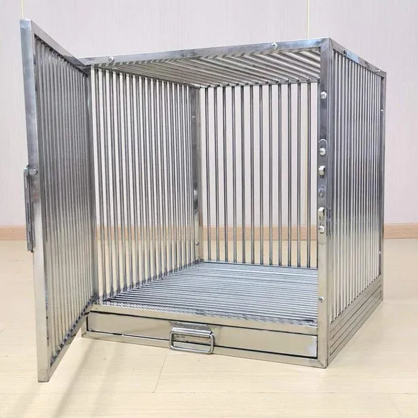 Heavy-Duty Steel Stackable and Foldable Welded Wire Mesh Panel Cages for Warehouses