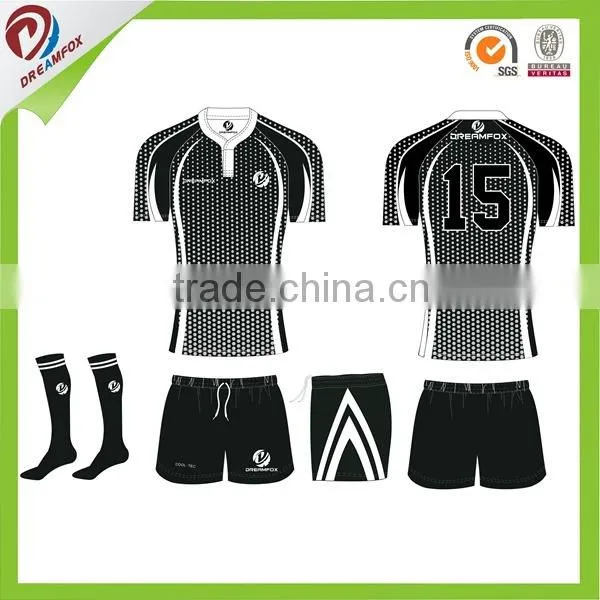 Latest Short Sleeve Rugby Jersey Sublimation Cheap Custom Rugby Jersey photo-3