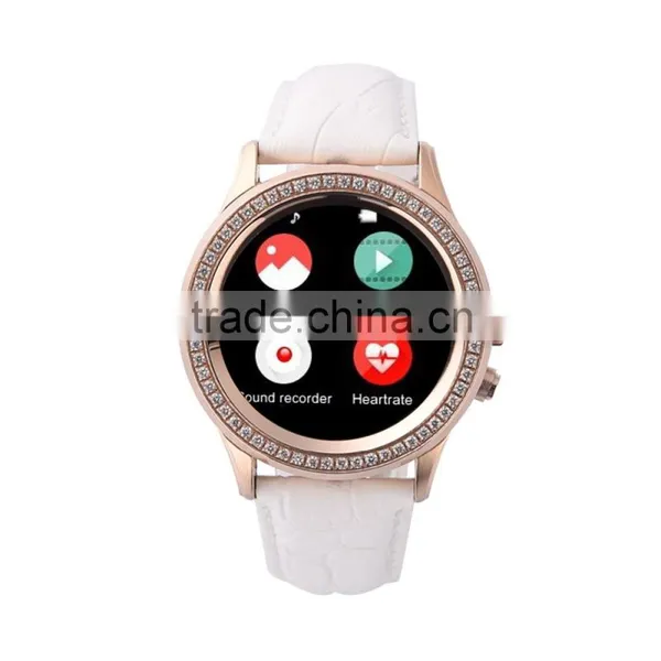 Fashion Diamond Women Smartwatch Lady Smart Wristwatch Bluetooth Band With Camera Pulse Heart Rate Monitor For IOS Android photo-3