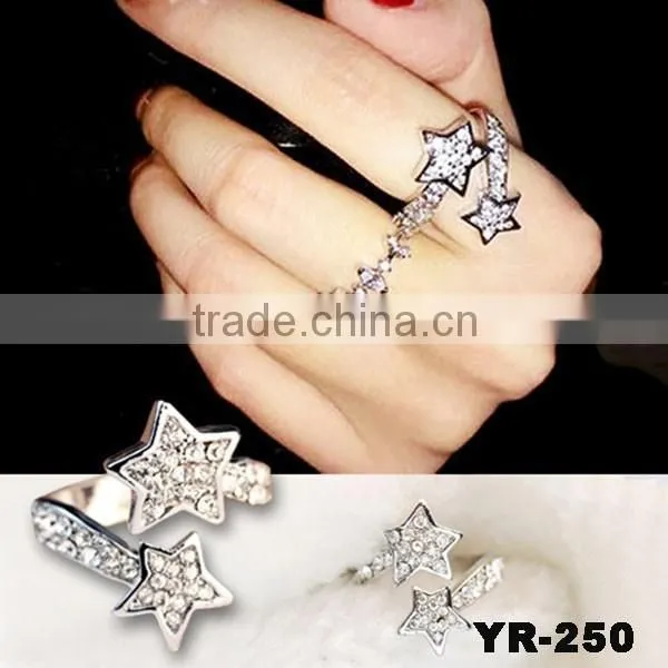 Saudi Arabia Gold Wedding Ring Price Cheap Rhainestone Custom Finger Ring Wholesale