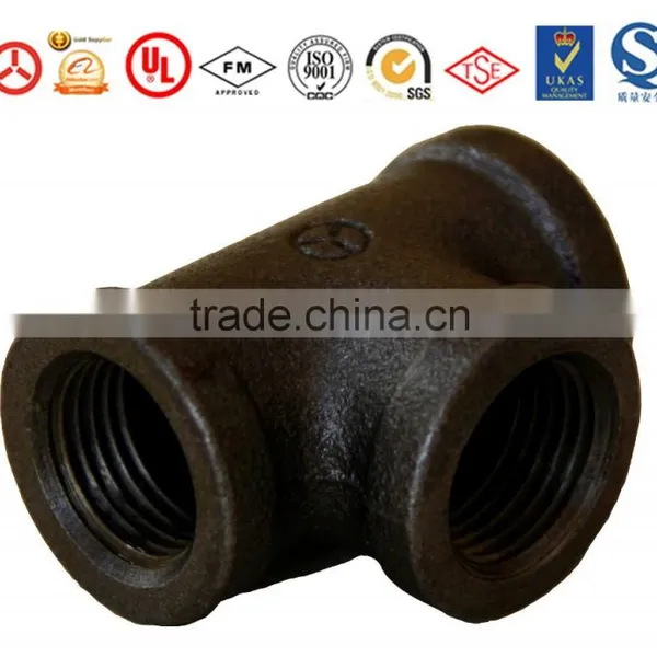 Black Malleable Pipe Fitting TEE photo-2