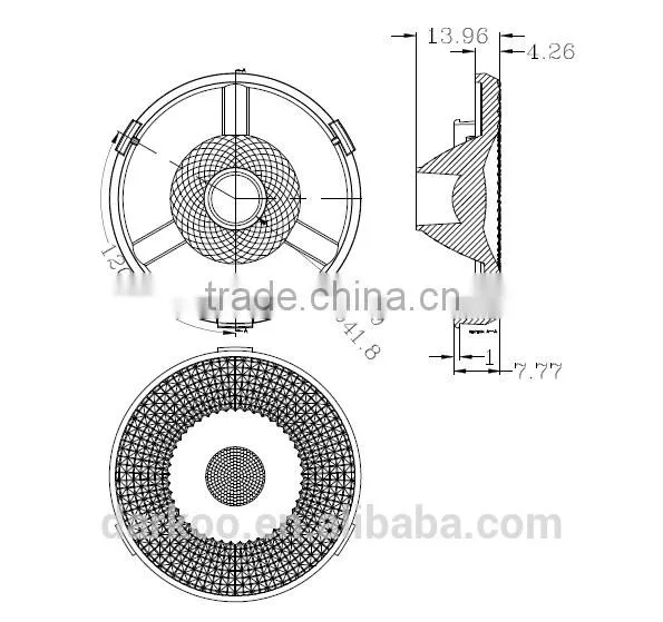 Edison High Power 42mm 28degree PMMA Material Led Lens DK4228-JC-4S photo-2