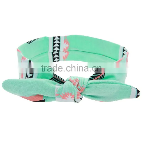 Hot-sales Baby Floral Headband Infant Headband Toddler Turban Headband Cotton Kids Knotted Headband Wh-1750 photo-2