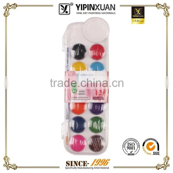 Professional 16Colors Dry Water Color Paint Set For Kids In Stock photo-3