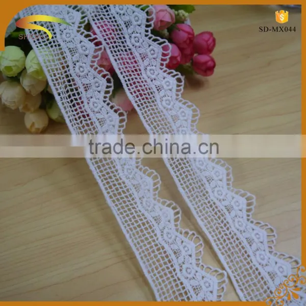 Custom Wholesale Garment Accessories White Guipure Dress Polyester Lace Trim photo-2