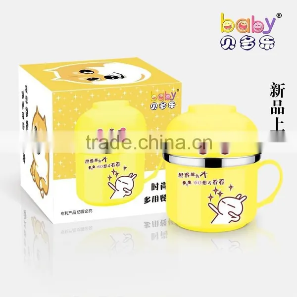 Yellow Stainless Steel Lunch Ware With Divided Plates and Bowl 2015 New and Hot Products photo-4