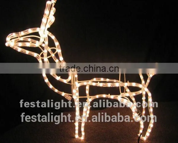 LED Rope Light Motif 3D -Deer Moving Motif Lights,reindeer Christmas Lights photo-2