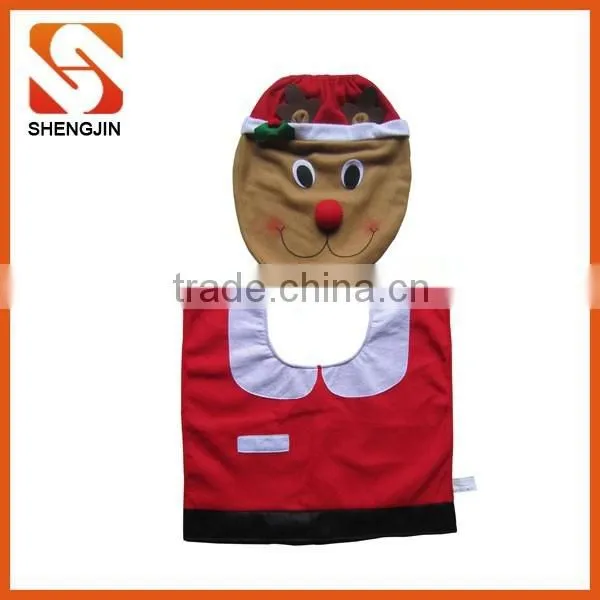 2015 New Christmas Deer Toilet Seat Cover and Rug 2pcs Set
