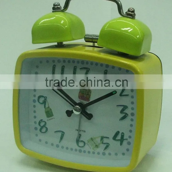 Wrought Iron Square Shape Digital Smart Clock /squar Analog Alarm Desk Clock
