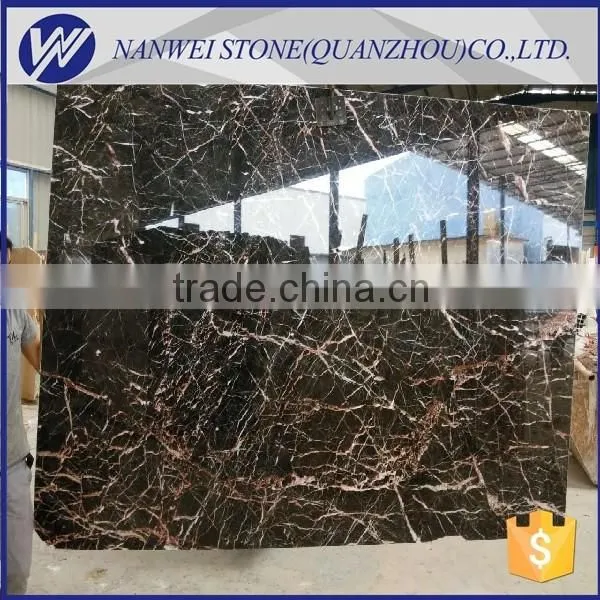 Gold Coral Marble Business Building Black Floor Tiles,stair Slate photo-4