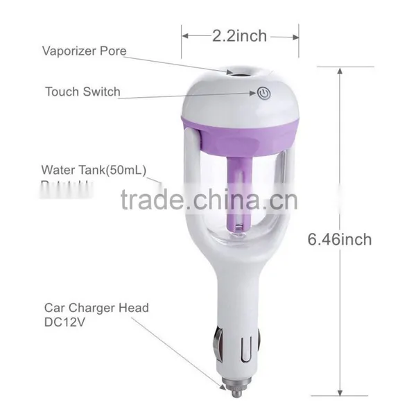 Mini Car Humidifier Air Purifier Freshener Aromatherapy Essential Oil Diffuser photo-2