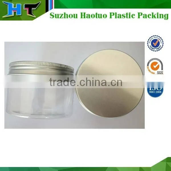 50/100/200g Wide Mouth Plastic Jar /plastic Cosmetic Jars With Metal Cap