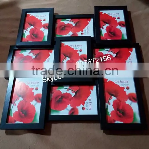 Wholesale Handmade 9 Openings Wood MDF Collage Photo Frame photo-2