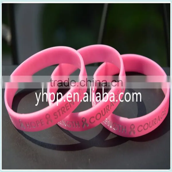 Custom Cancer Hope Strength Medical Alert Silicone Wristband Adult Bracelet Charity photo-2