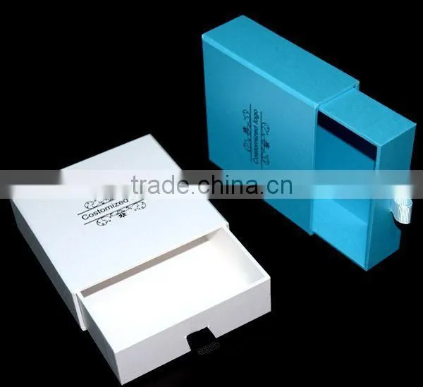 Free Sample Custom Blue and Green Pullout Drawer Box With Puller photo-3
