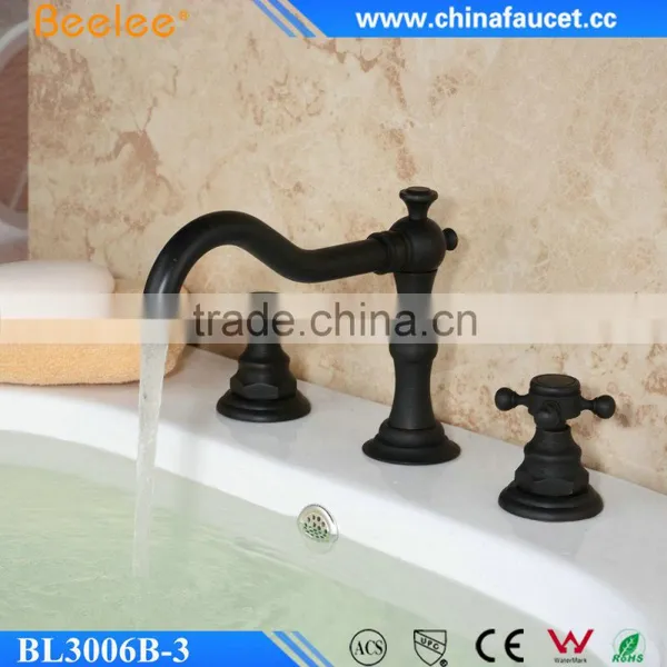 Beelee BL3006B-3 Bathroom 3pcs Basin Tap, 8" Widespread Basin Faucet in Oil Rubbed Bronze photo-3