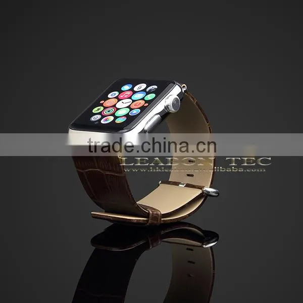 New Classic Button Strap for Apple Watch,for Apple Watch Genuine Leather Watch Strap Band With Adapter photo-2
