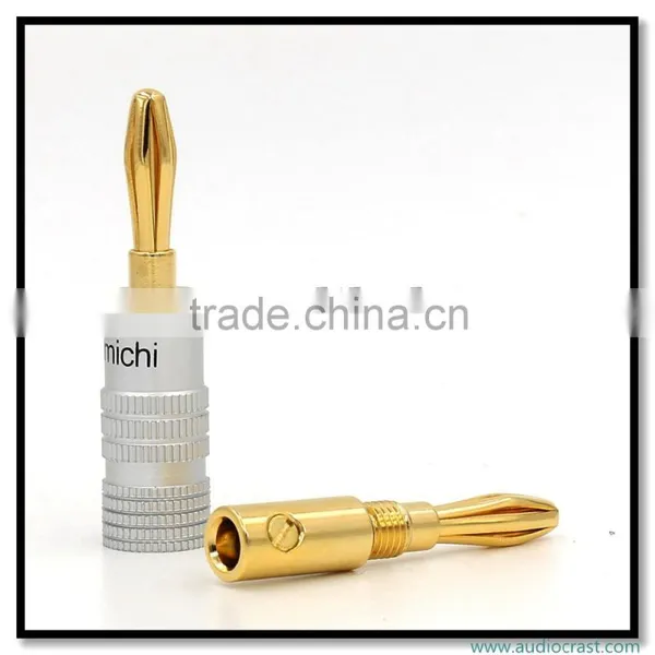 OEM 24K Gold Plated Wiring Connector Banana Plug Speaker Wiring Plug photo-4