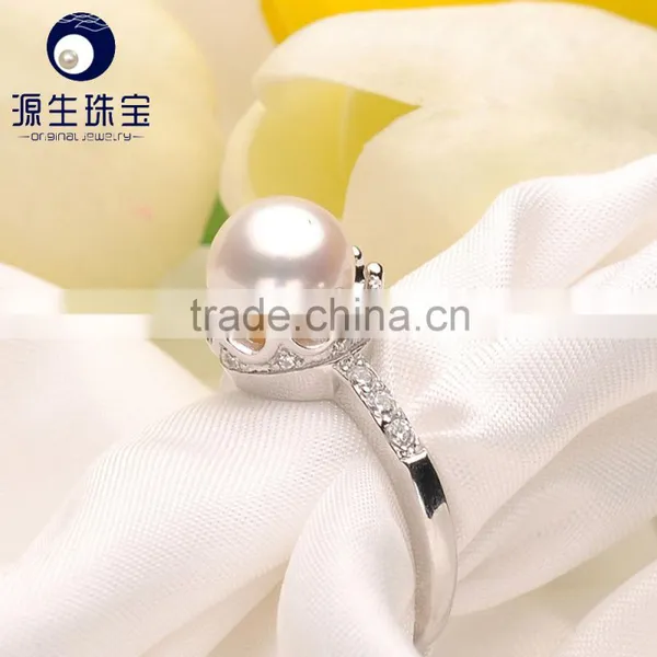 Fashion Jewelry White Lovely Freshwater Pearls Rings for Women photo-4